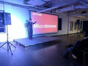 Lawrence speaks at the RTP180 Microbiome symposium